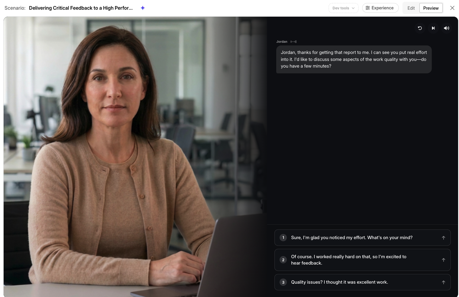 Scenario: Delivering Critical Feedback to a High Performer